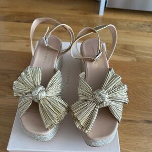 Loeffler Randall-  Gaby Pleated Bow Espadrille Sandals